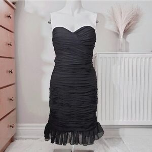 Vintage Y2K Sweetheart Strapless Ruched Trumpet Dress
